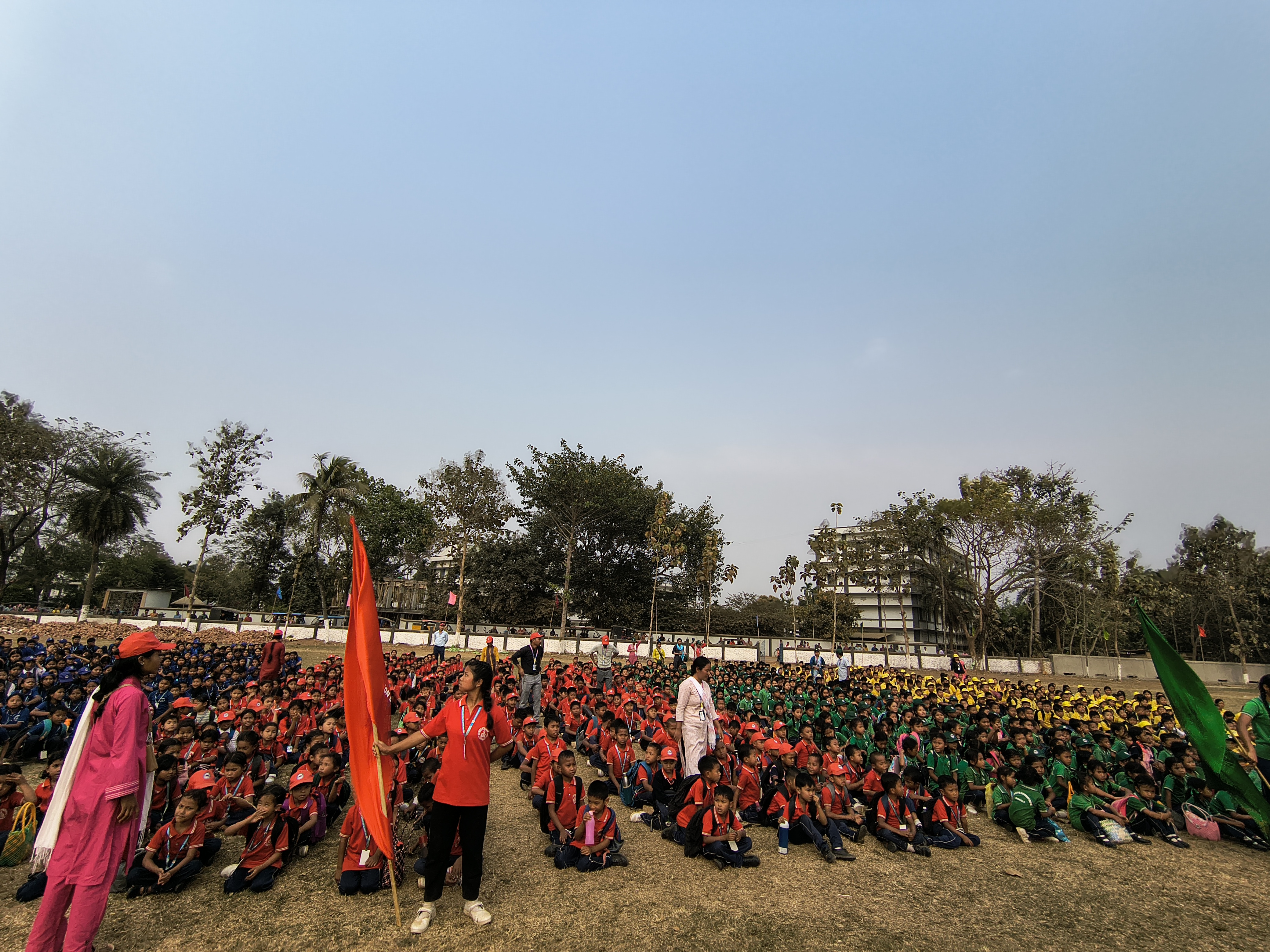 Sports day on the school ground