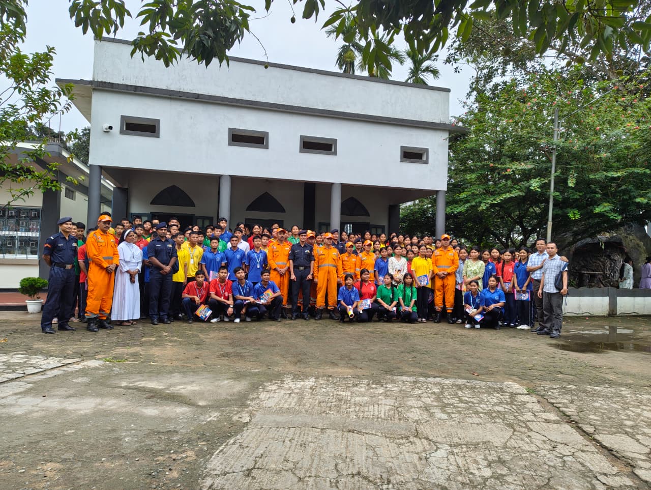 Students learning in a group
