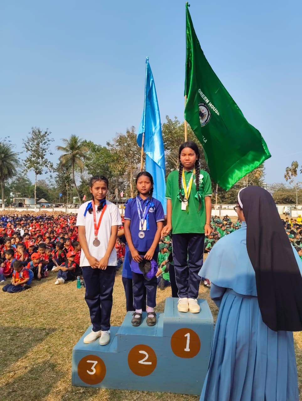 First, second and third position winners