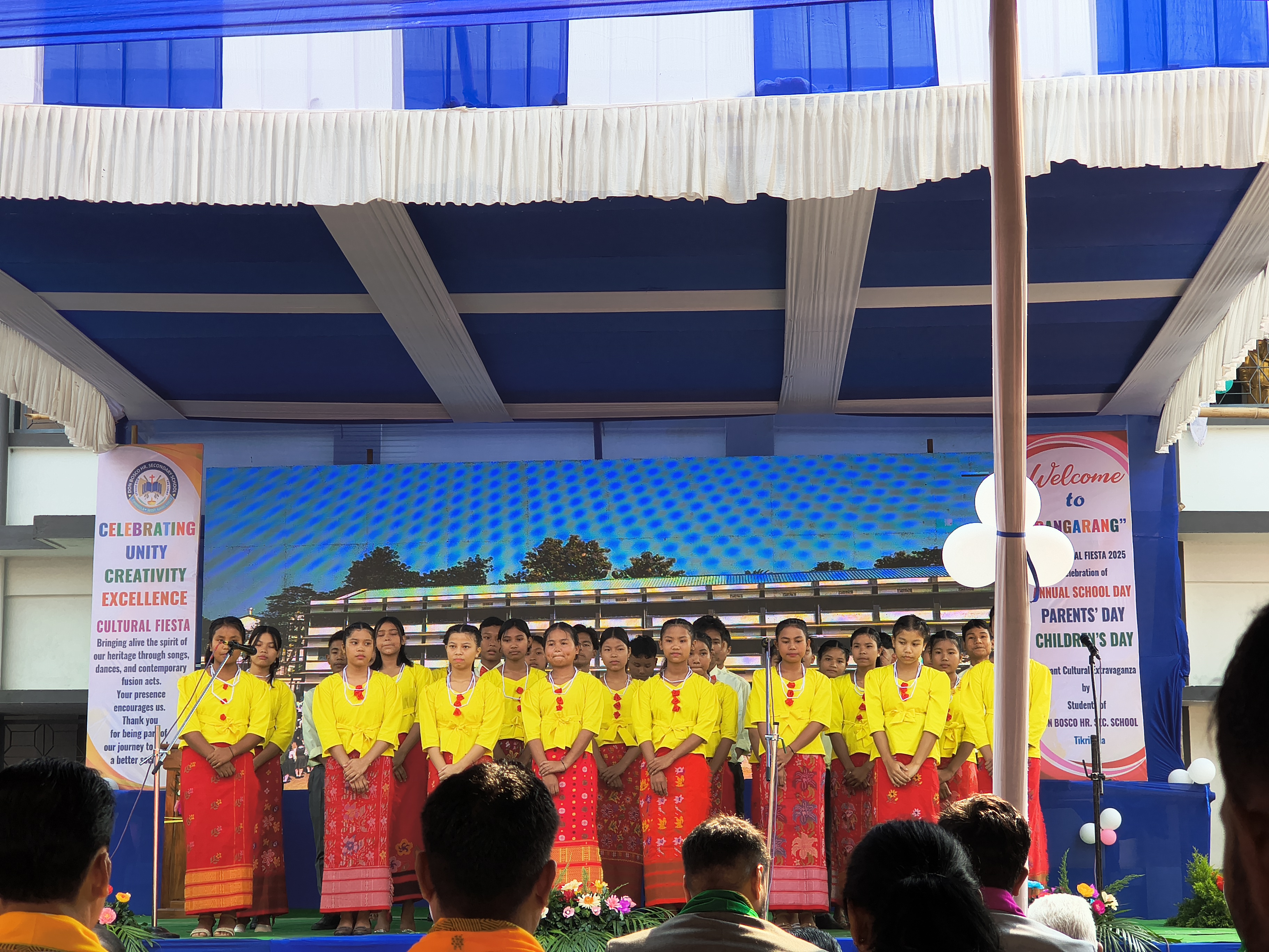 Group of students in traditional cultural dress