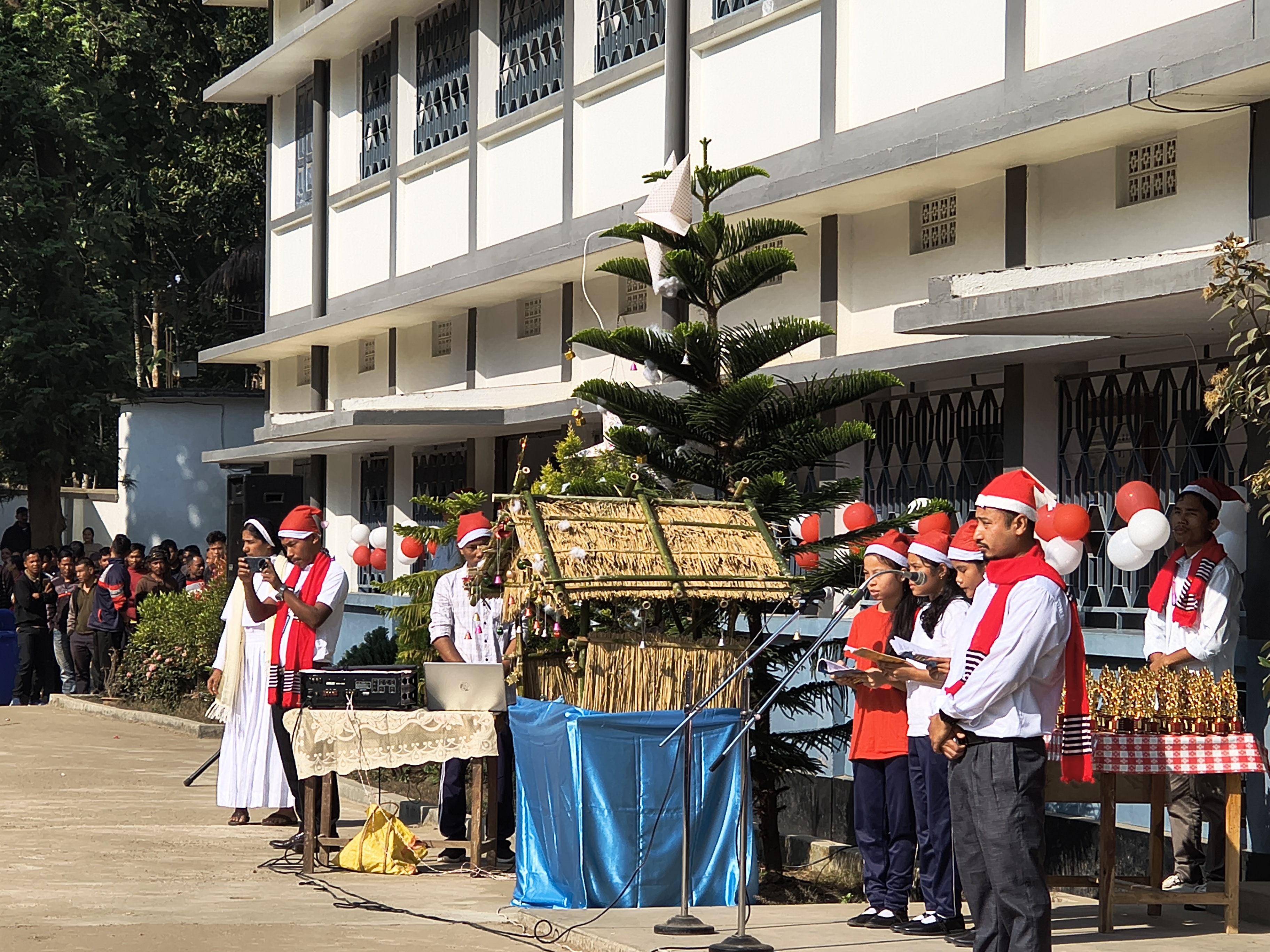 Christmas crib at the school