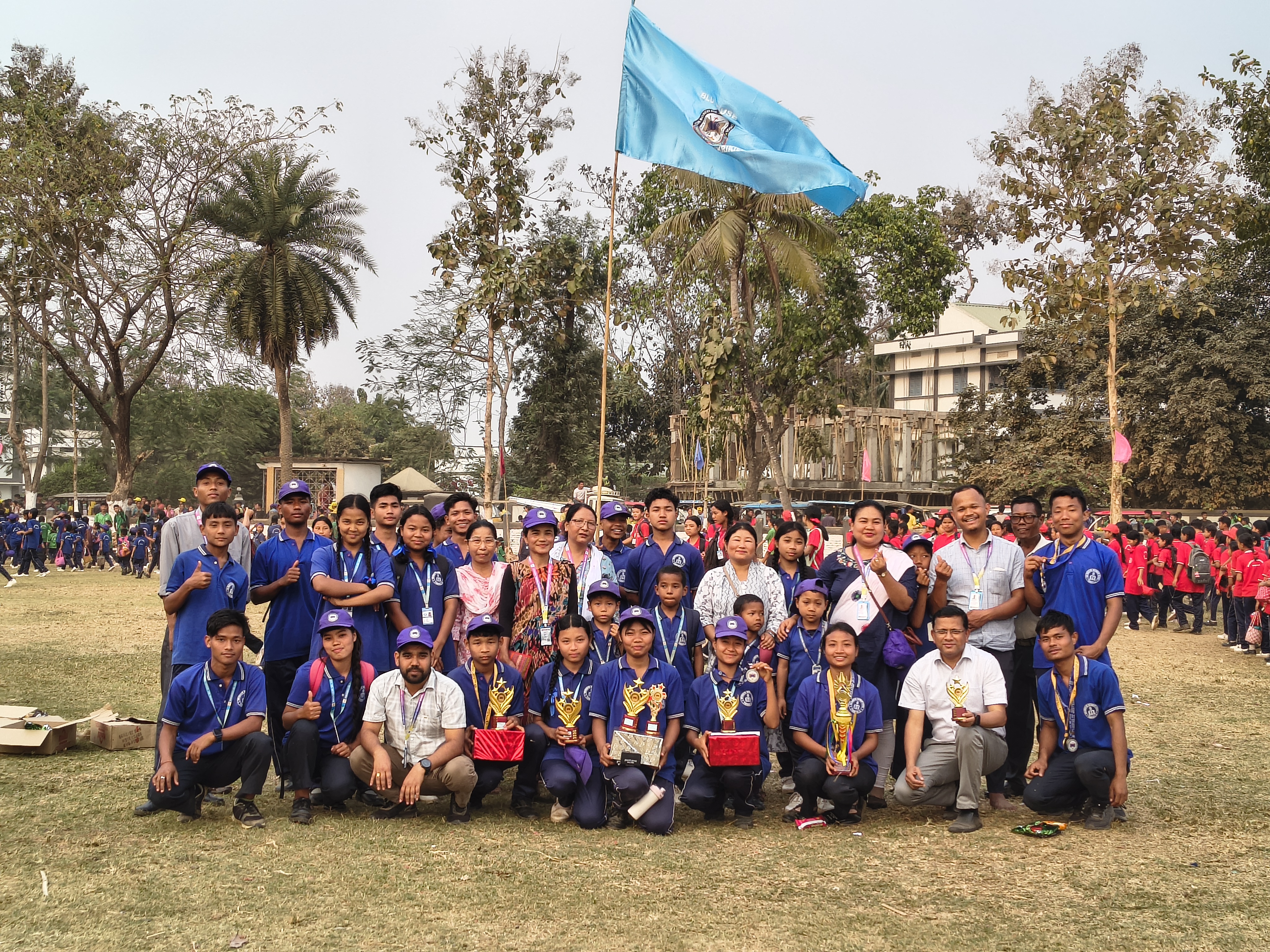 Blue House celebrating