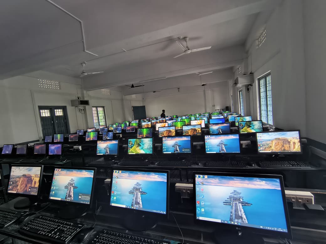 The computer hall at Don Bosco Higher Secondary School, Tikrikilla